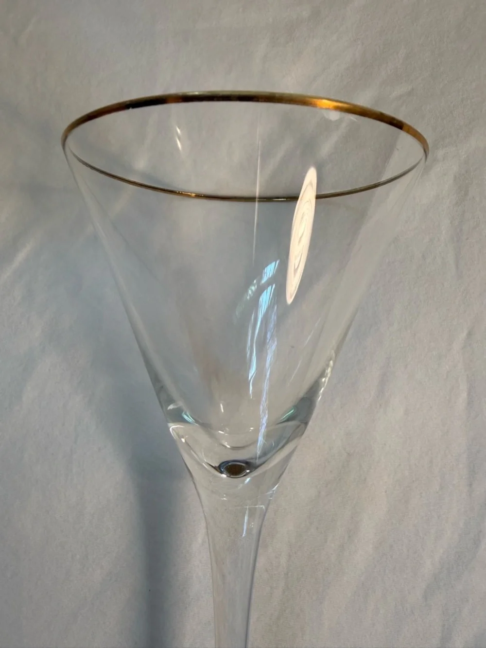 Crate and Barrel Gold Rim Martini Glasses